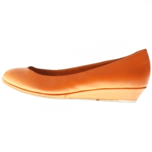 Orange læder ballerina sko fra Vagabond (str. 37 )