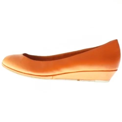 Orange læder ballerina sko fra Vagabond (str. 37 )