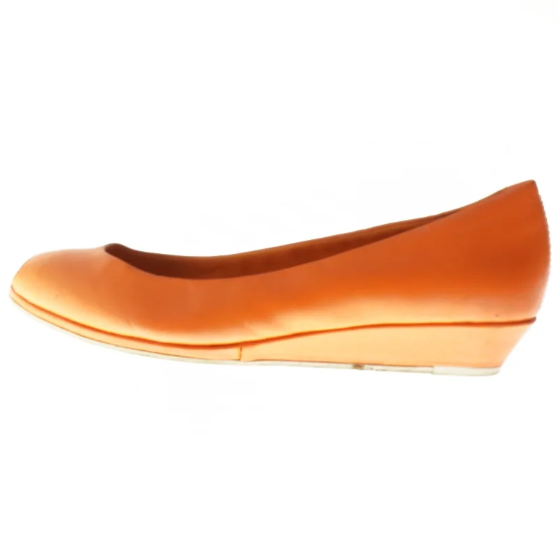 Orange læder ballerina sko fra Vagabond (str. 37 )