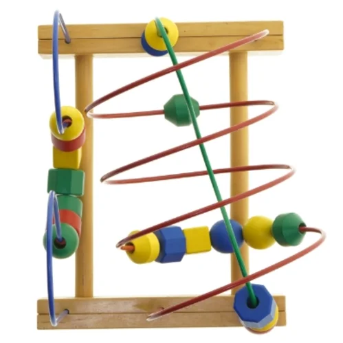 Træ kuglebane legetøj