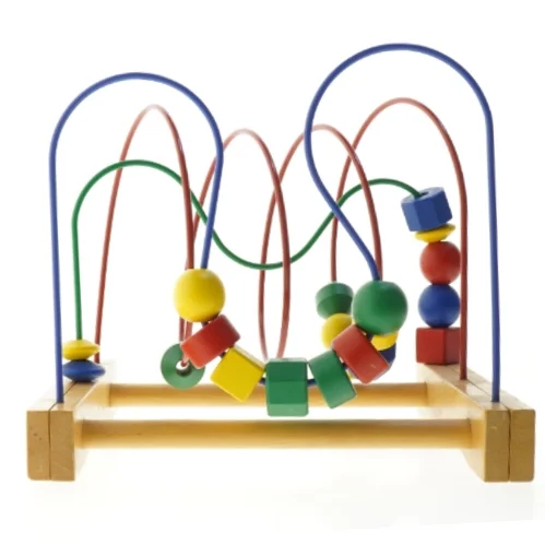 Træ kuglebane legetøj