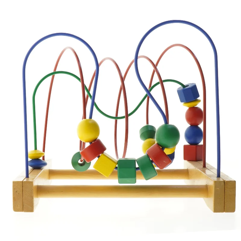 Træ kuglebane legetøj
