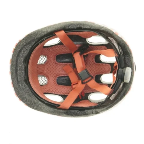 Børnehjelm med jordbærmotiv fra Abus (str. 24 cm)