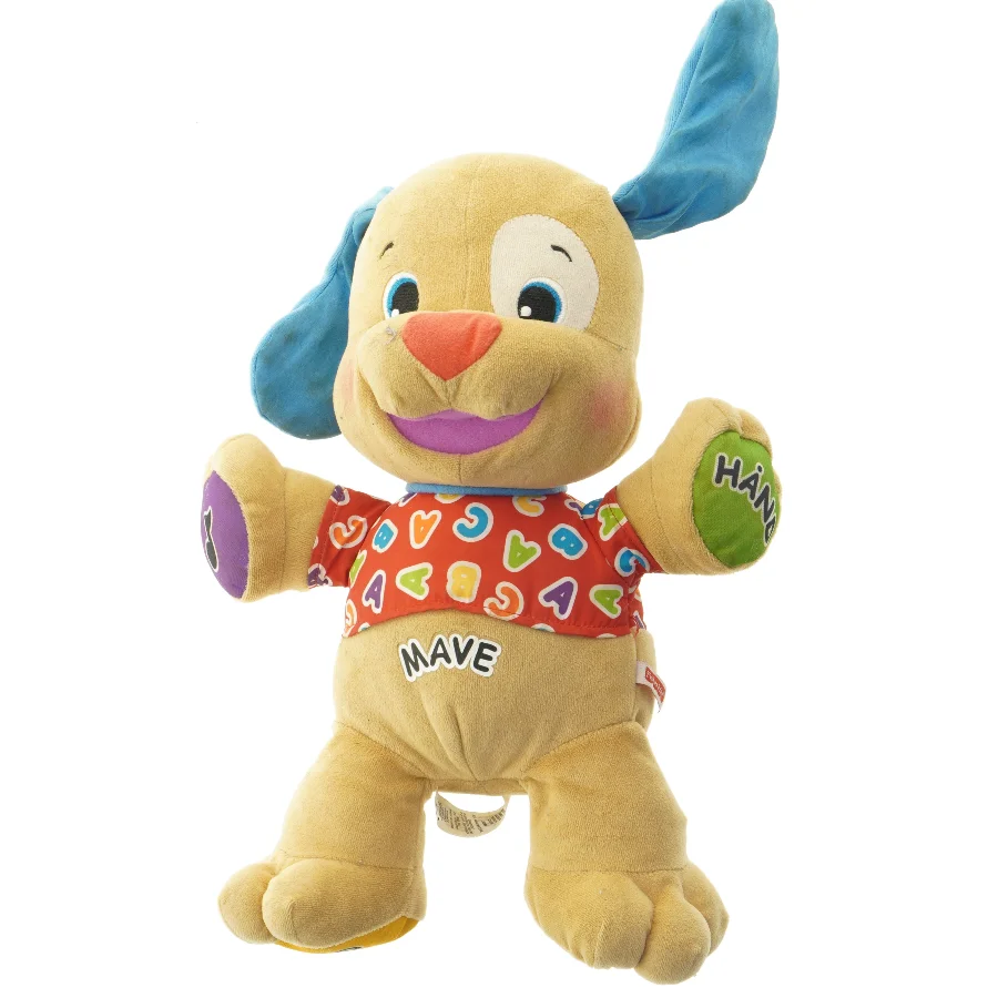 Plys hund pædagogisk legetøj fra Fisher-Price (str. 35x24 cm)