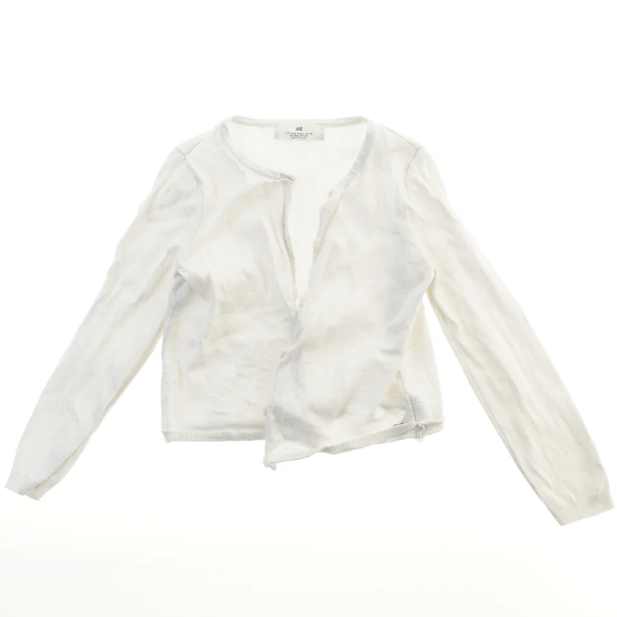 Hvid cardigan fra H&M (str. 128)