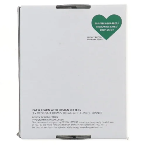 Design Letters skåle sæt fra Design Letters (str. 3 stk Ø 11 cm længde 4,5 cm)