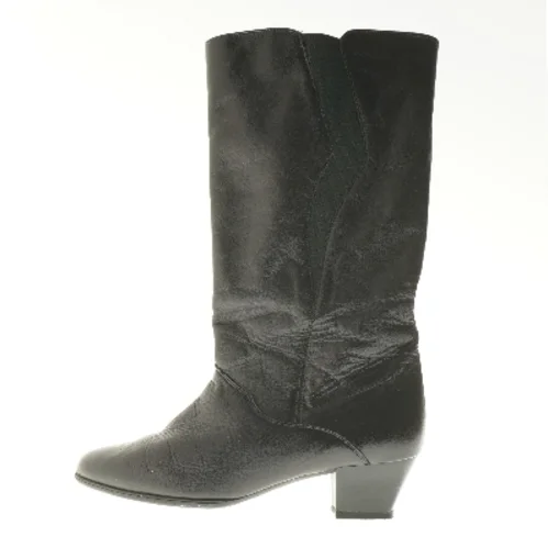Sort læderstøvler fra Rheinberger (str. 5,5(26cm) )