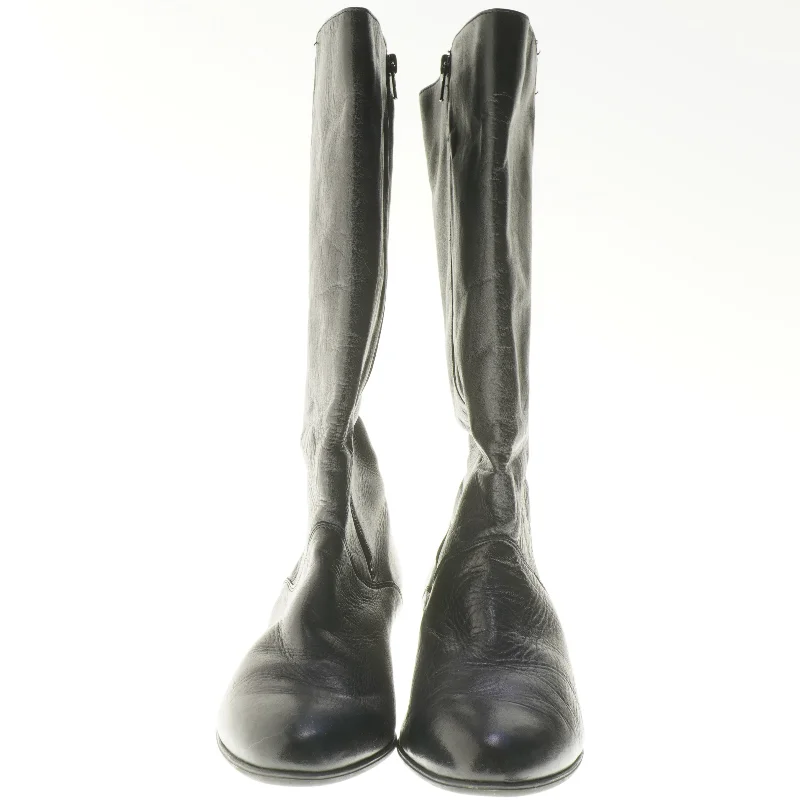 Sort læderstøvler fra Rheinberger (str. 5,5(26cm) )