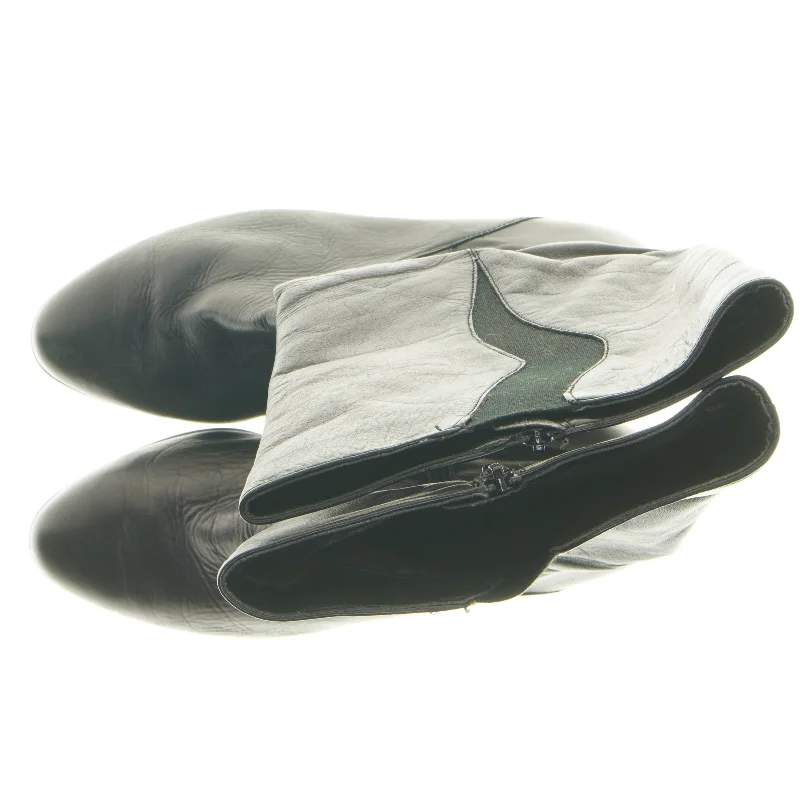 Sort læderstøvler fra Rheinberger (str. 5,5(26cm) )