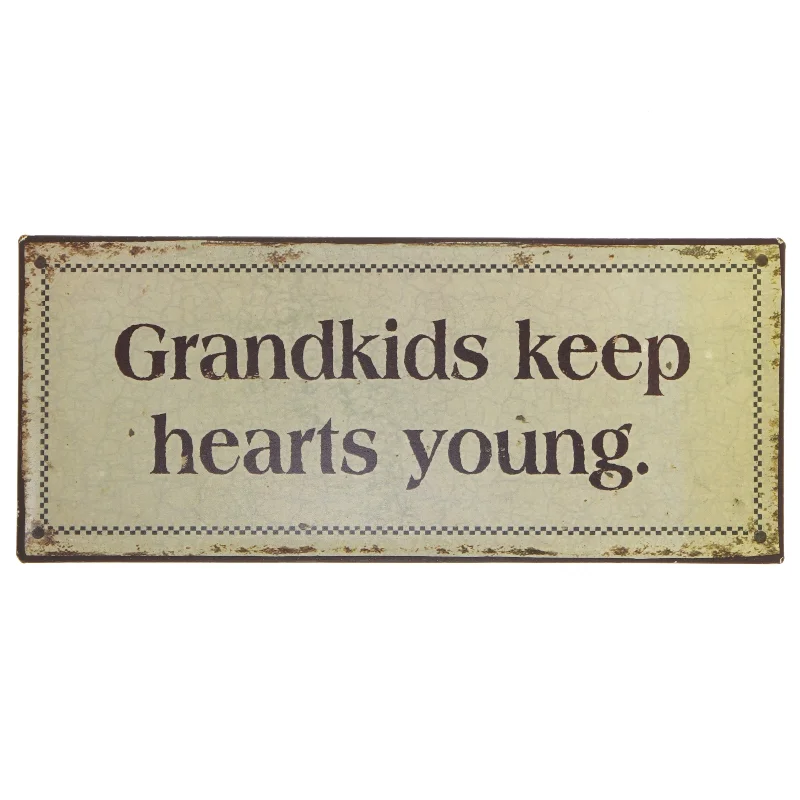 Metalvægskilt med tekst fra Nordal (str. 30,5x13 cm)