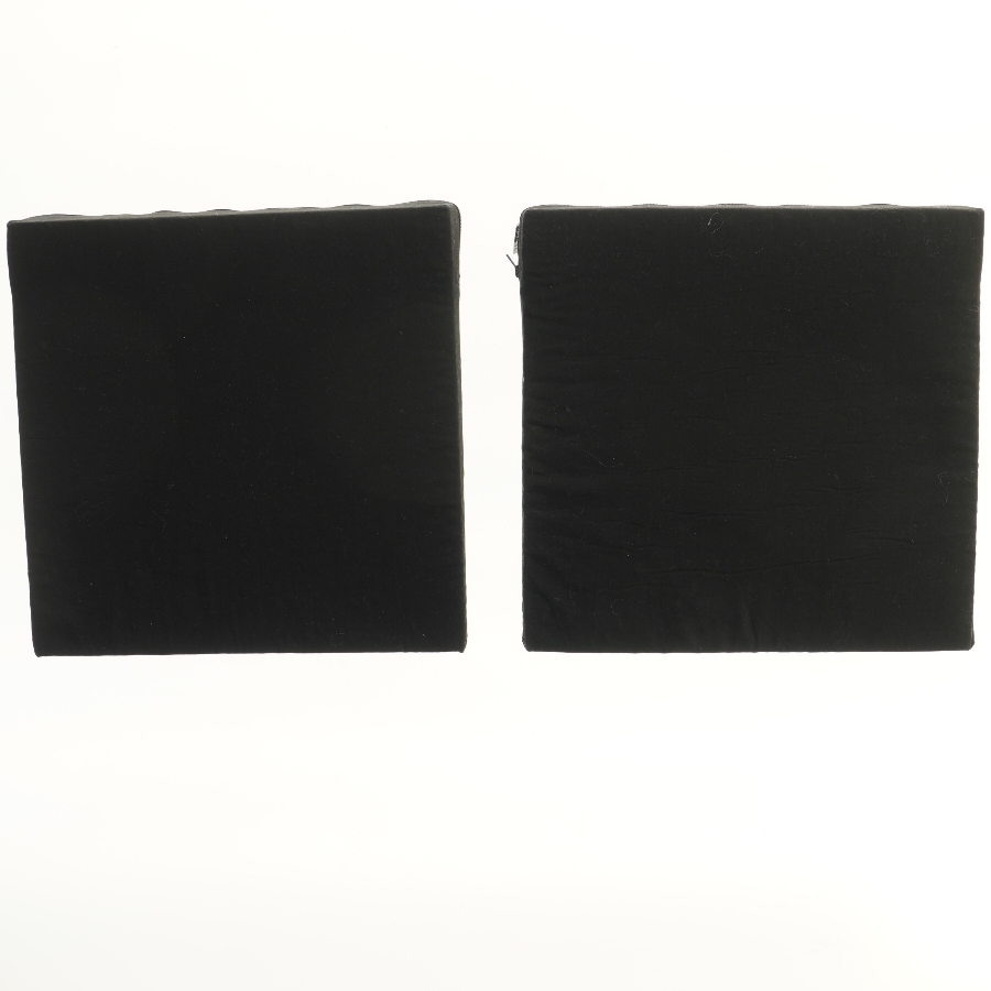Sorte sædehynder fra Rehaforum Medical (str. 2 styk, 37x36 cm)