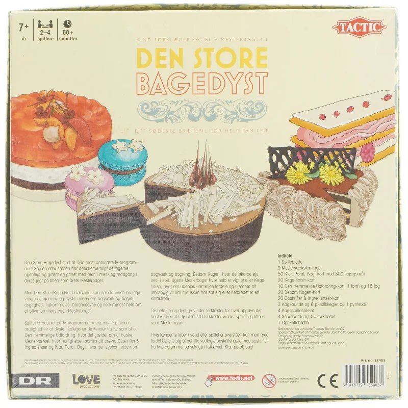 Den Store Bagedyst brætspil fra DR (str. 28x28 cm)