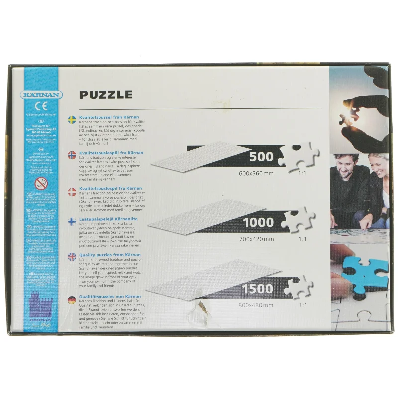 Vasa skibet puslespil 1000 brikker fra Kärnan (str. 1000 brikker cm)