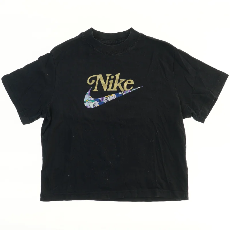 Sort T-shirt med logo fra Nike (str. 140)