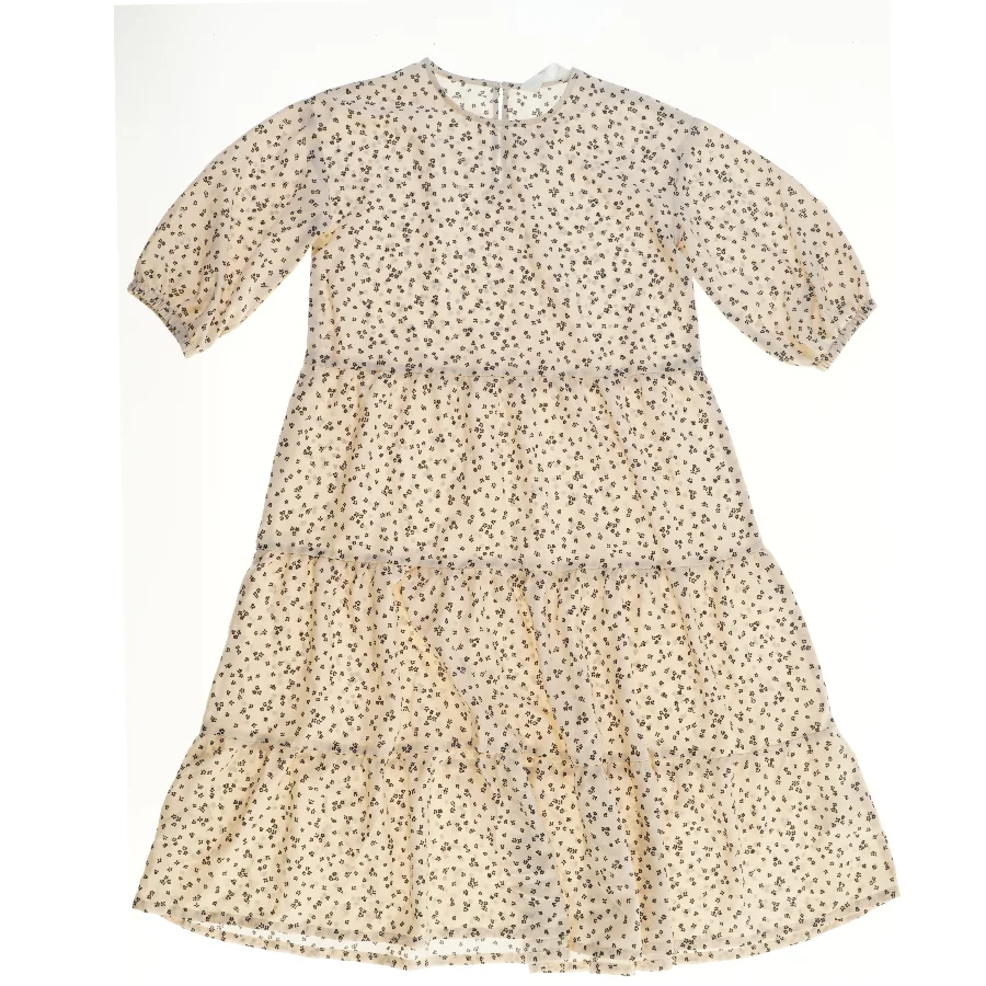Langærmet kjole med blomsterprint fra H&M (str. 152)