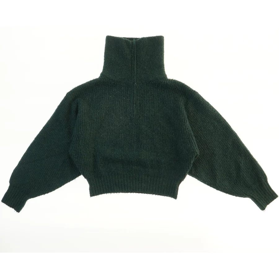 Strikket sweater med høj krave fra Grunt (str. M)