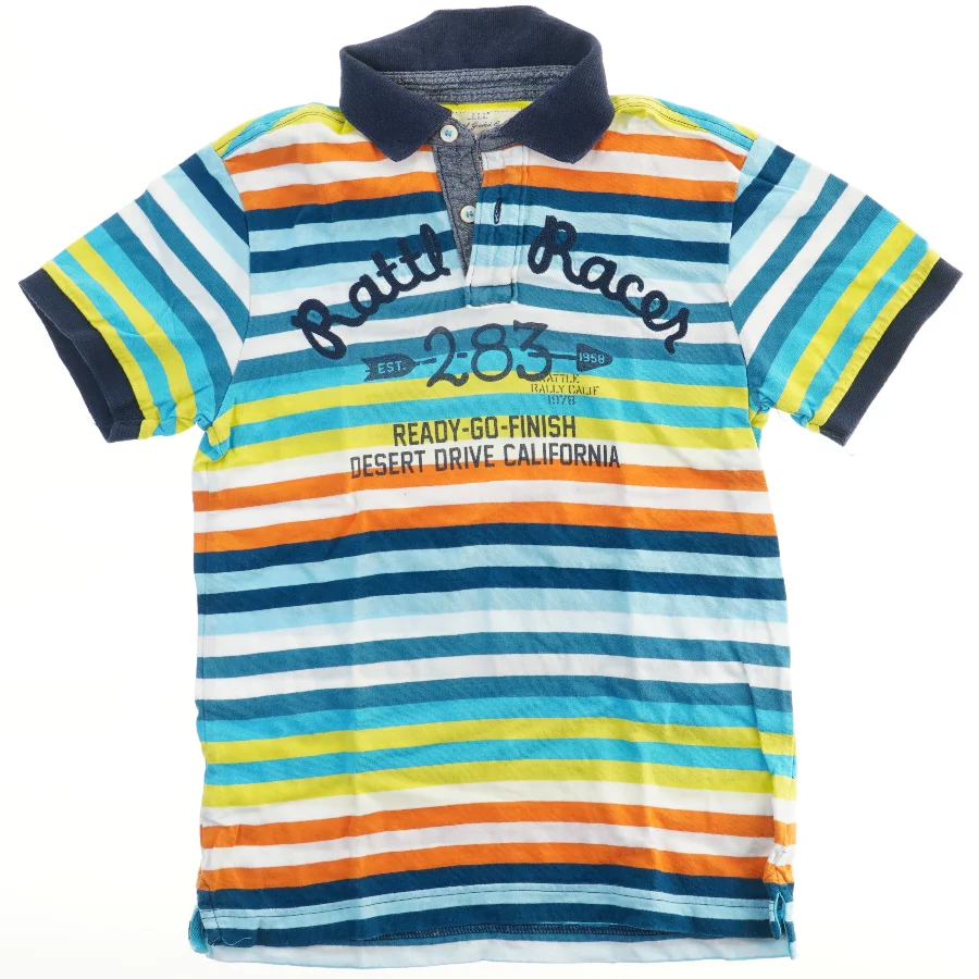 Stribet Polo T-Shirt fra H&M (str. 146)