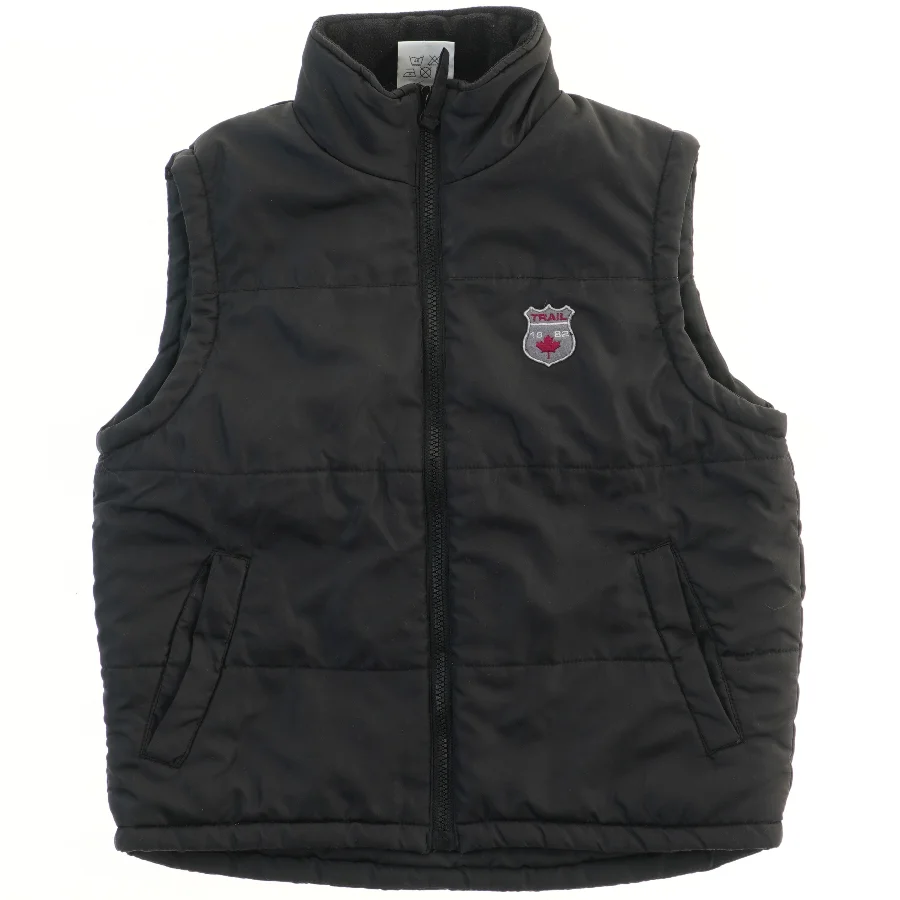 Sort vest med tryk (str. 140)