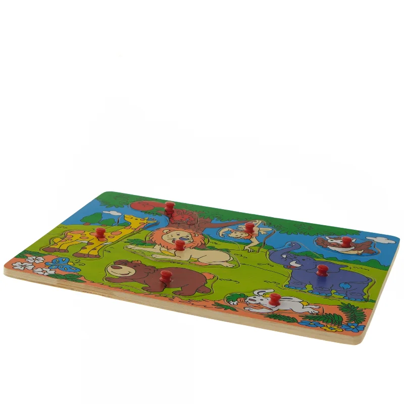 Knoppuslespil med dyr (str. 29,5x22 cm)