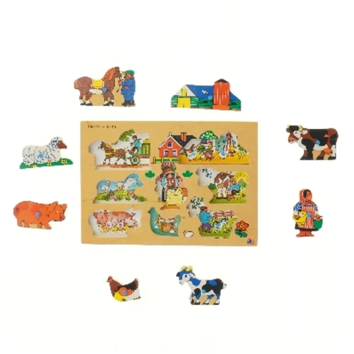Bondegård træpuslespil (str. 29,5x21 cm)