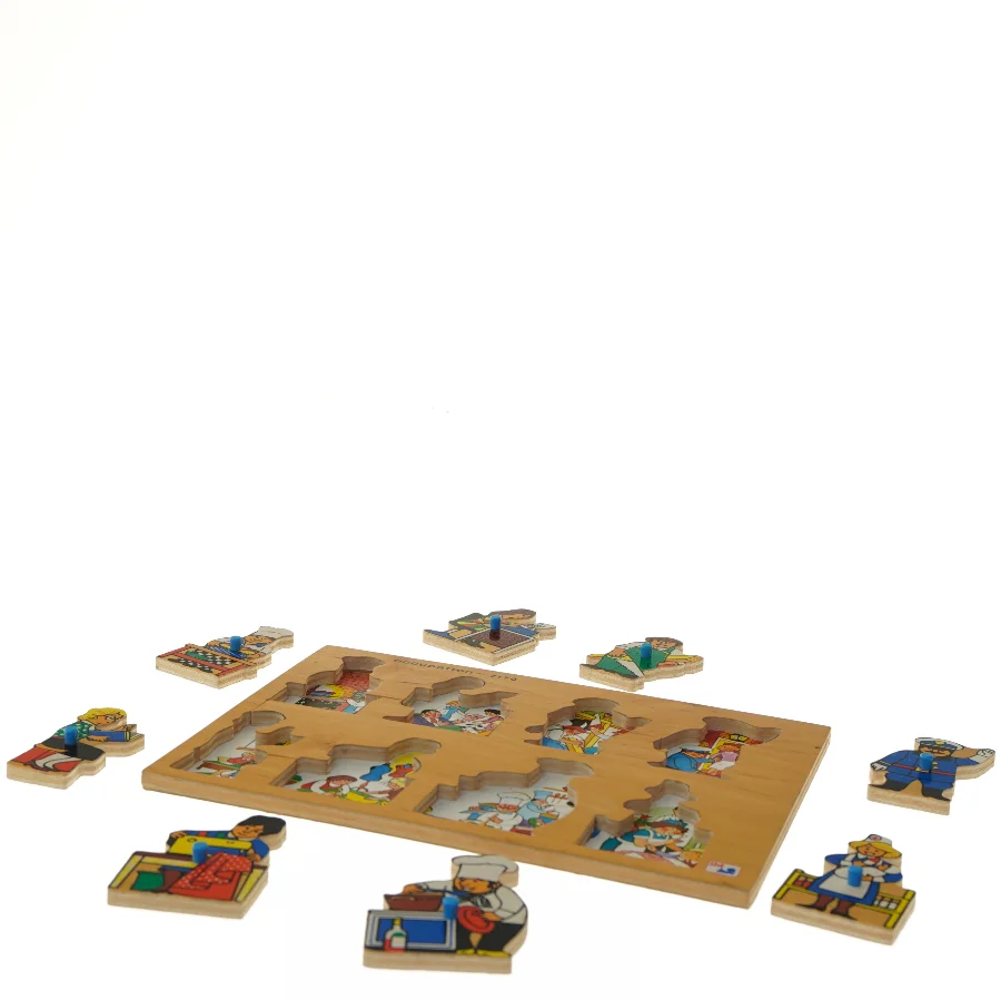 Træpuslespil med erhvervsmotiv (str. 29,5x21 cm)
