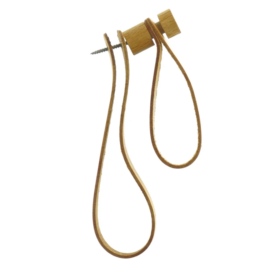 Dobbelt læder loop ophæng til blade eller lignende  fra Wirth (str. Længde. 18 cm)