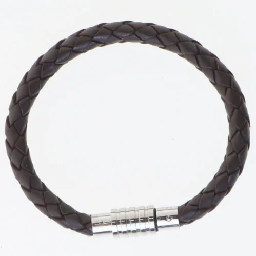 Læderarmbånd med magnetlås fra Kruse (str. Ø 7 cm)