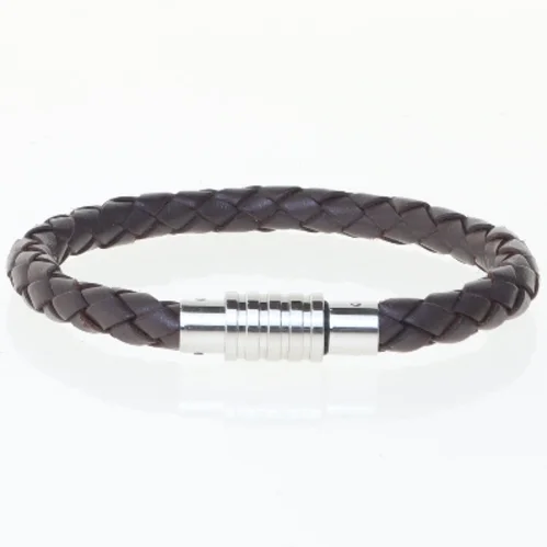 Læderarmbånd med magnetlås fra Kruse (str. Ø 7 cm)