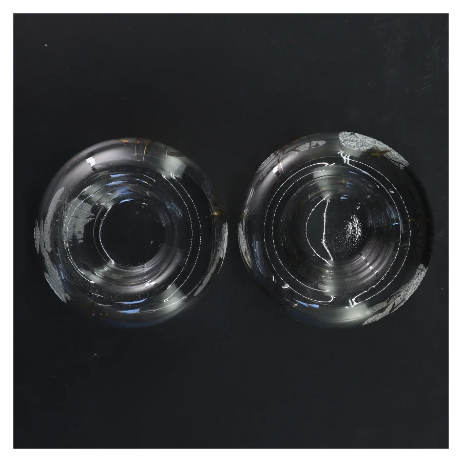 Dekorative glaslysestager (str. 2 stk Ø 9 cm)