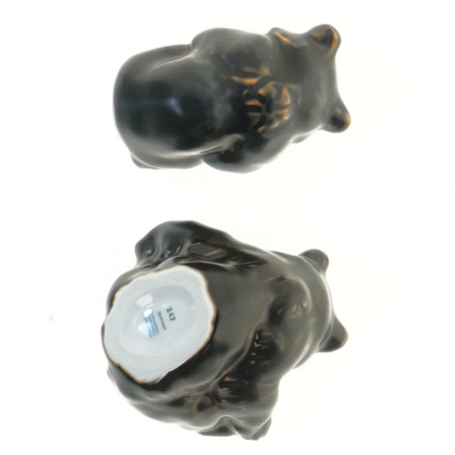 Keramiske bjørnefigurer (str. 8-9 cm) fra Royal Copenhagen