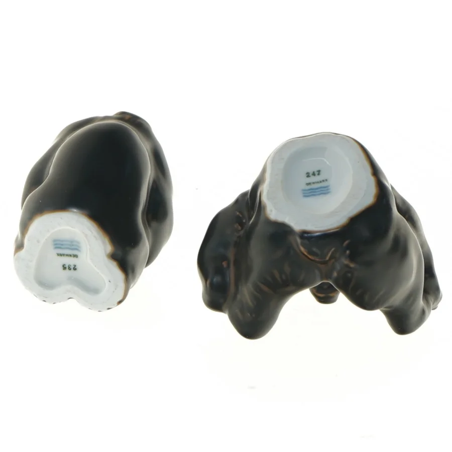 Keramiske bjørnefigurer (str. 8-9 cm) fra Royal Copenhagen