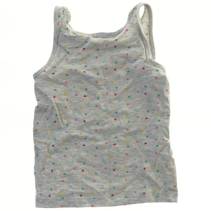 Grå top med farvede prikker (str. 92)