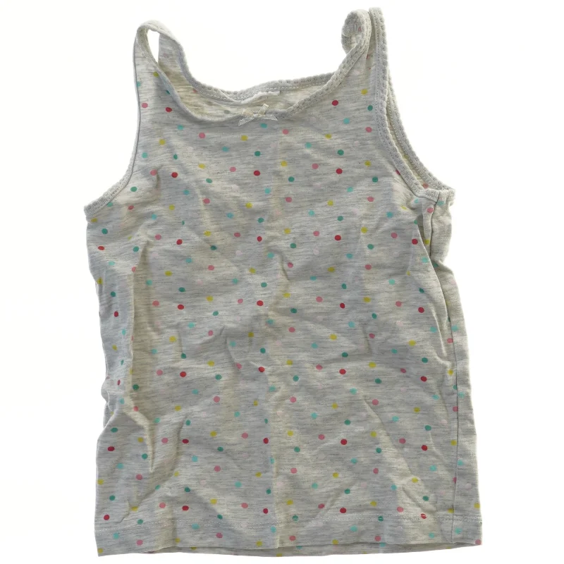 Grå top med farvede prikker (str. 92)