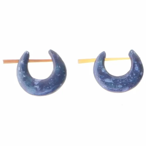 Blå ørestikker (str. 2 cm)
