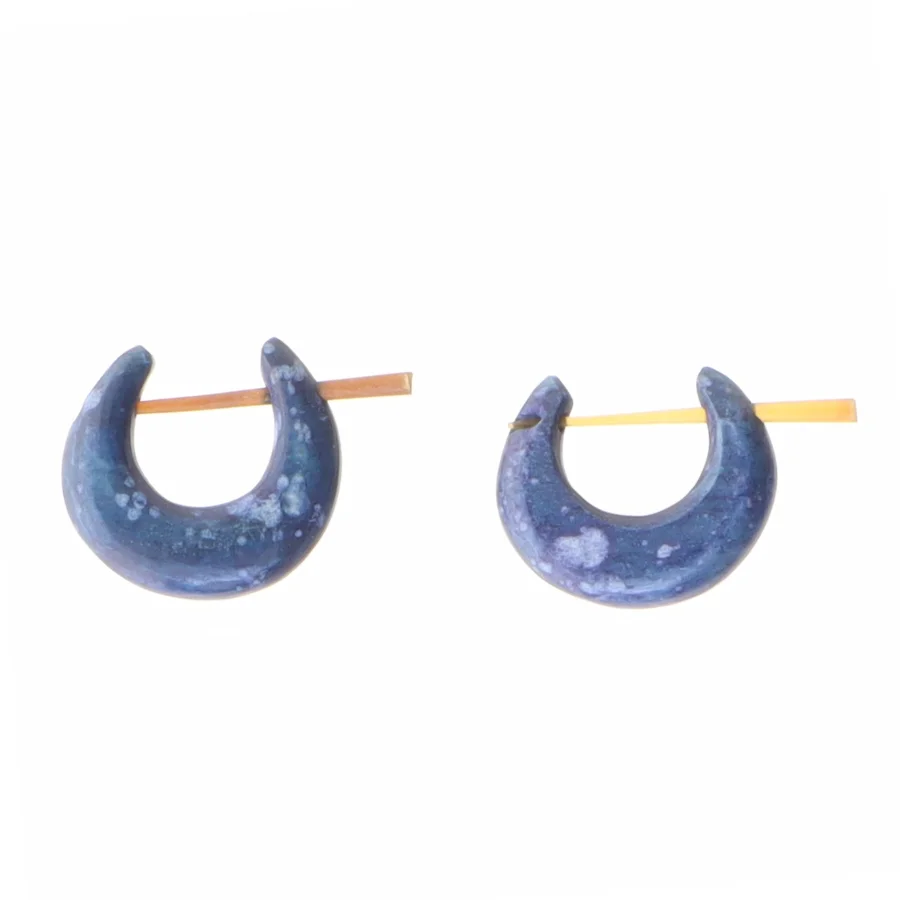 Blå ørestikker (str. 2 cm)
