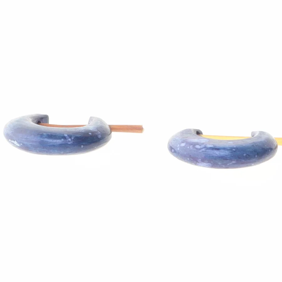 Blå ørestikker (str. 2 cm)