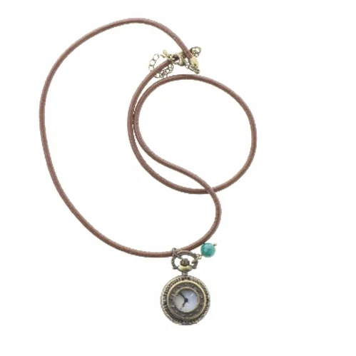 Vintage halskæde med urvedhæng fra Quartz (str. 68 cm)