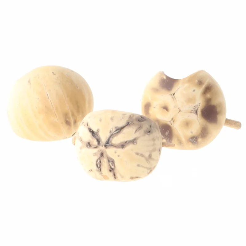 Vintage træøreringe (str. Ø 1,5 cm)