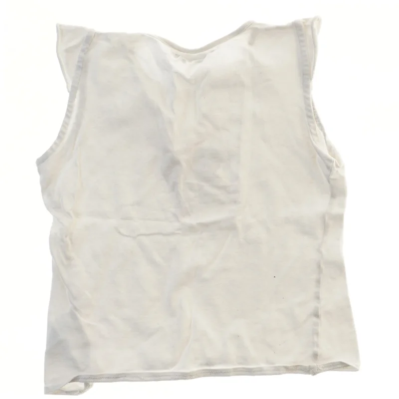 Hvid top med blomsterdesign fra Little Sister (str. 110)