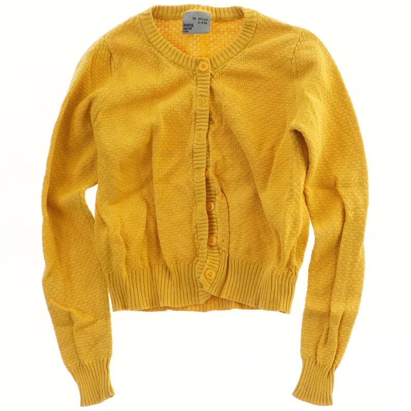 Gul cardigan til børn fra Mads & Mette (str. 98)