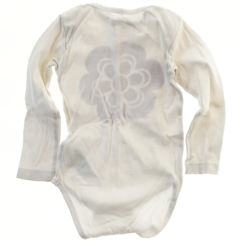 Hvid bodystocking med blomsterprint (str. 92)