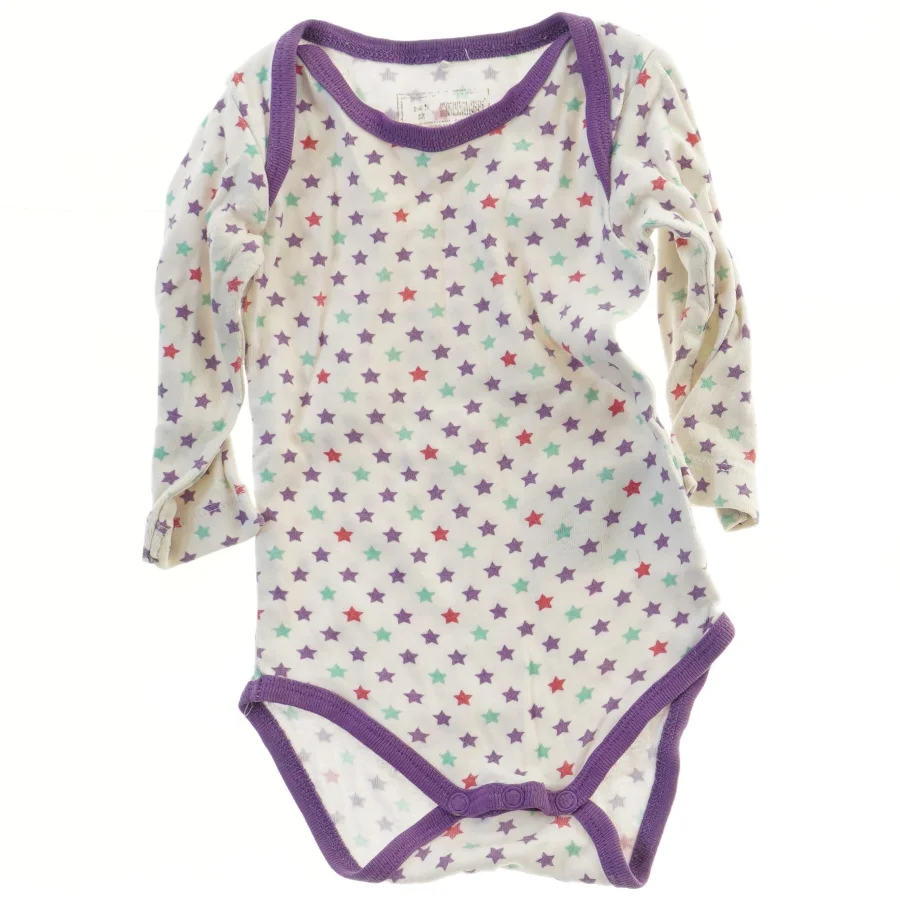 Langærmet bodystocking med stjernemønster (str. 62)