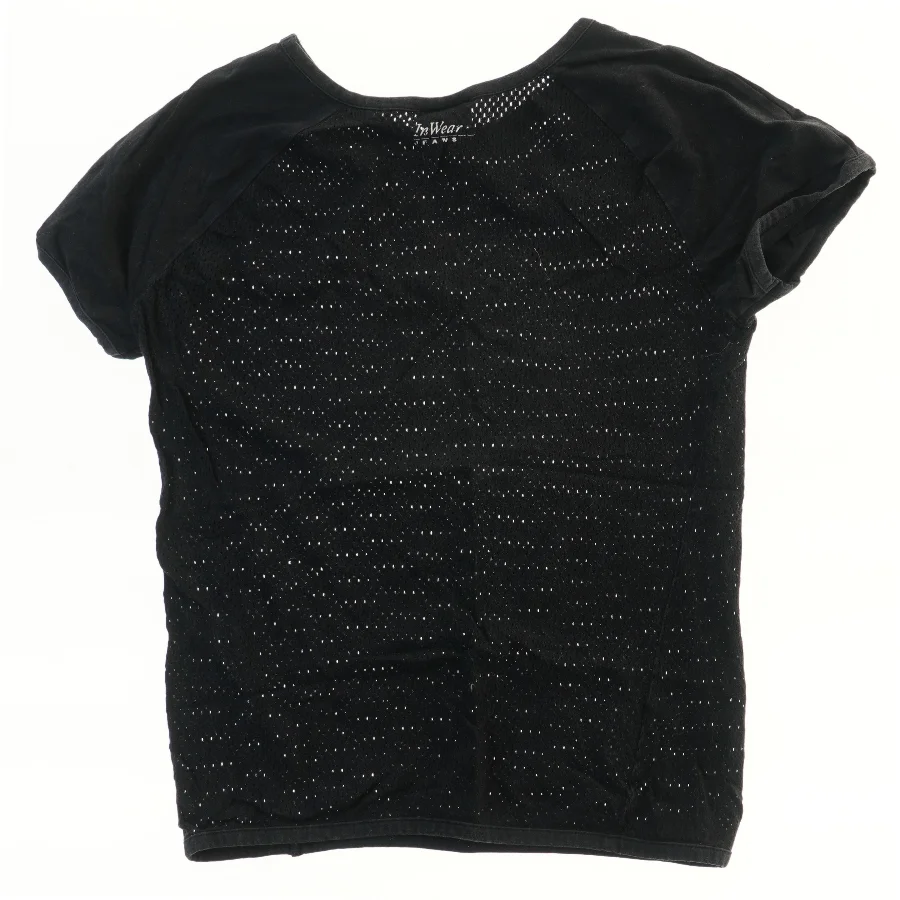 Sort t-shirt med korte ærmer fra InWear (str. M)