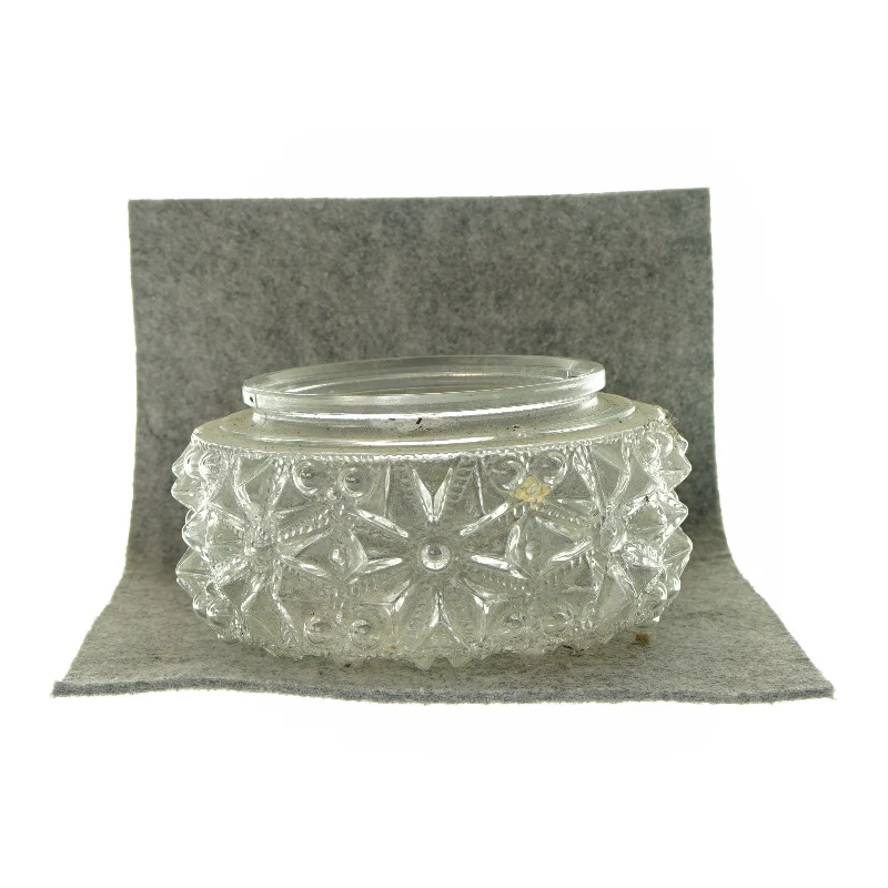 Loftlampe glas med mønster i glasset