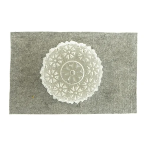 Loftlampe glas med mønster i glasset