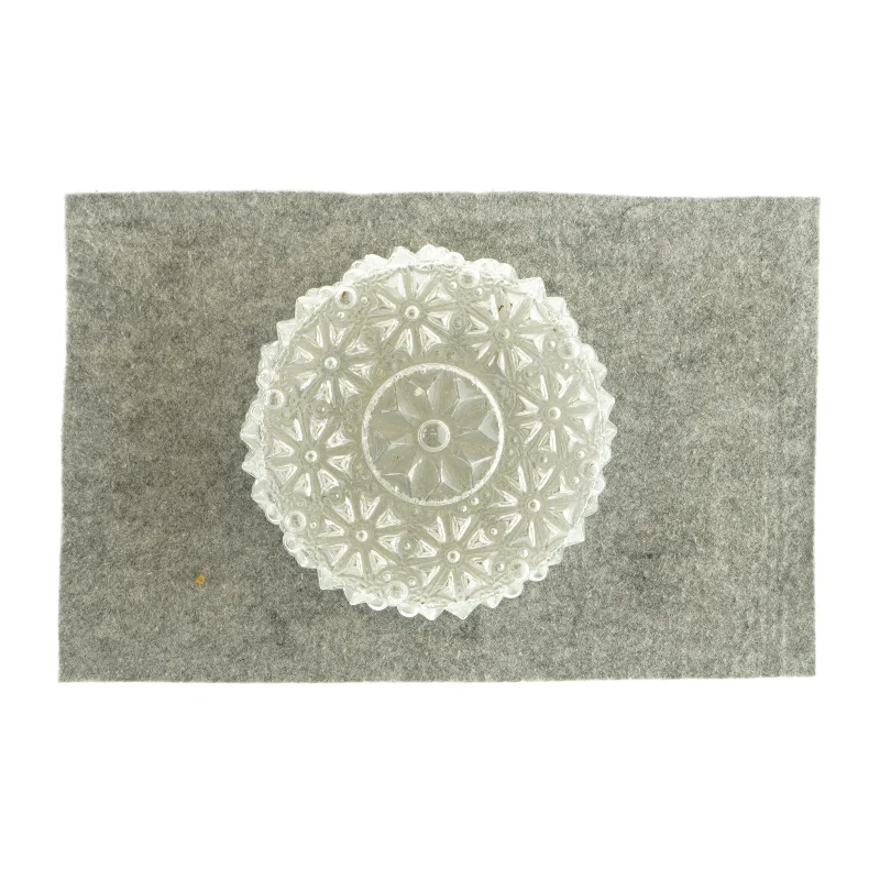 Loftlampe glas med mønster i glasset