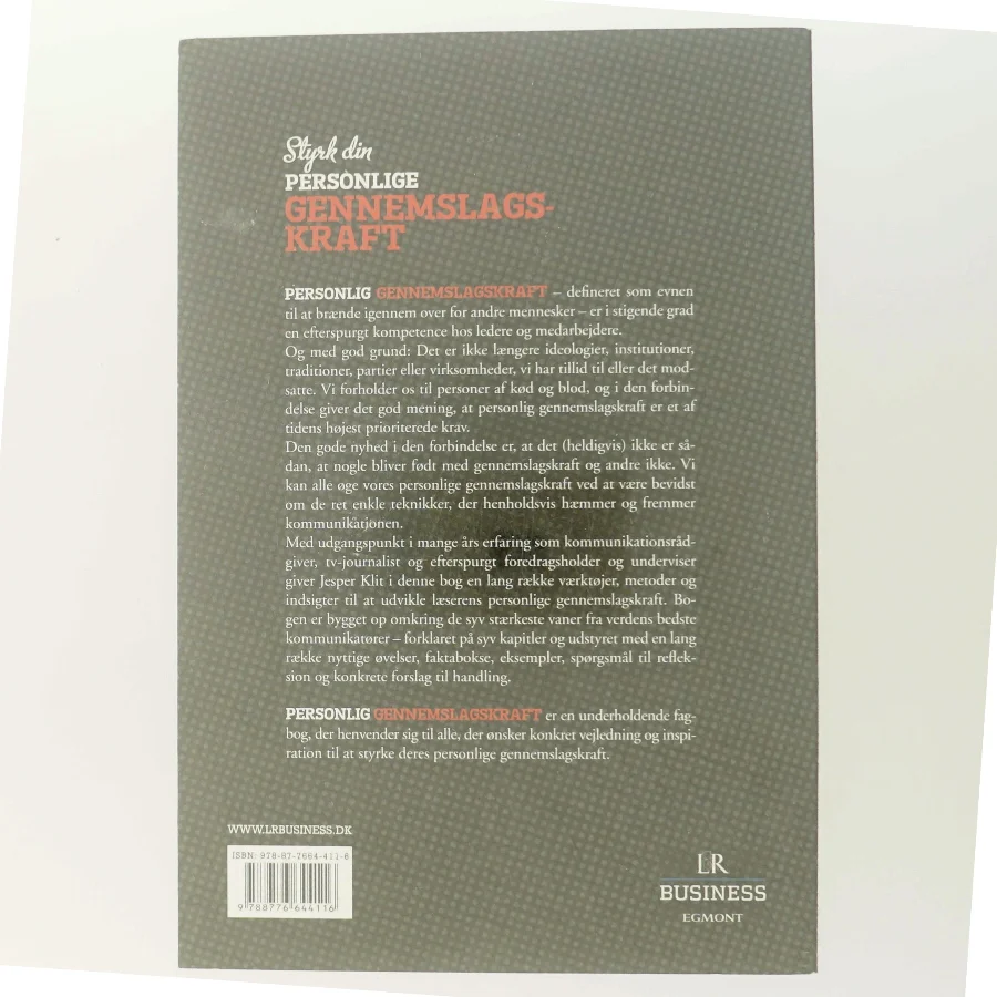 Personlig gennemslagskraft : syv stærke vaner fra verdens bedste kommunikatører af Jesper Klit (Bog)