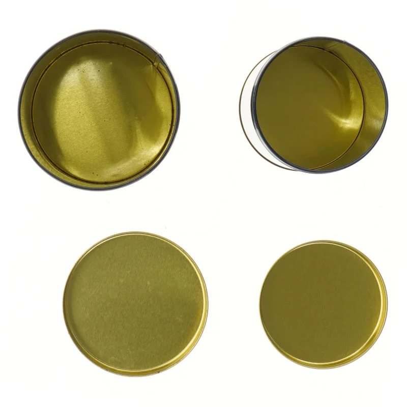 Metaldåser med bymotiv fra Coop (str. Ø 10 og 11,5 cm længde 13 og 18 cm)