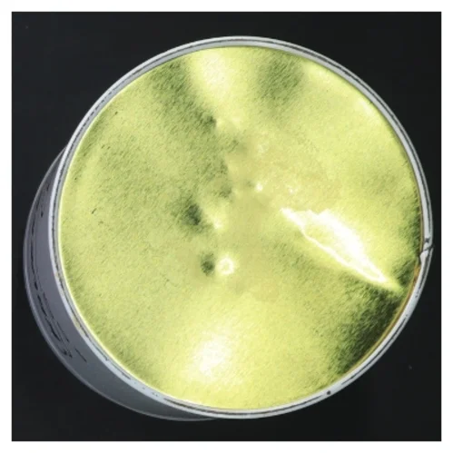 Hvid metal dåse med tekst (str. Ø 11 cm længde 15 cm) fra Irma