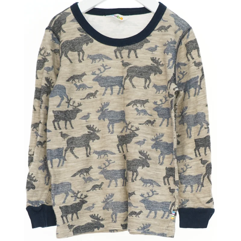 Langærmet bluse med dyreprint fra Joha (str. 122)